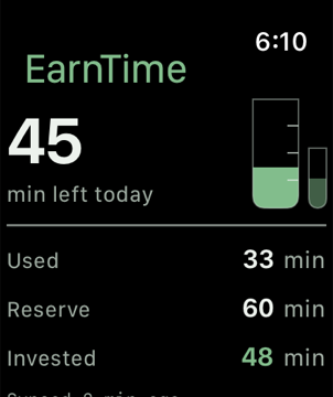 EarnTime on Apple Watch